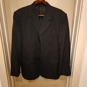 Lanificio Mombarone Super 120s i Mens Pinstripe Blazer Wool 48R Giorgio Valentin